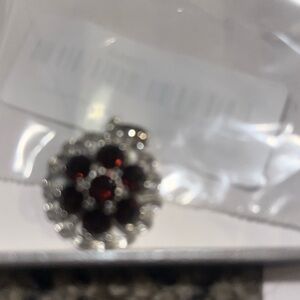 NWT amethyst crystal pure brass pendant